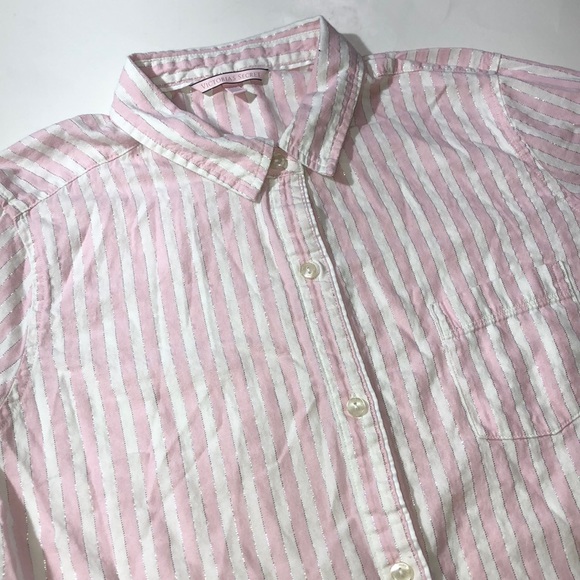 Victoria’s Secret Classic Pink Stripe Pajama Top